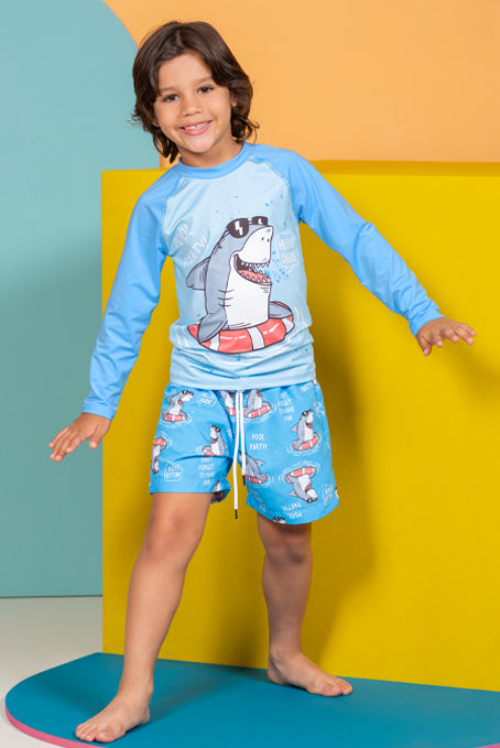 Bermuda de baño niño tiburón